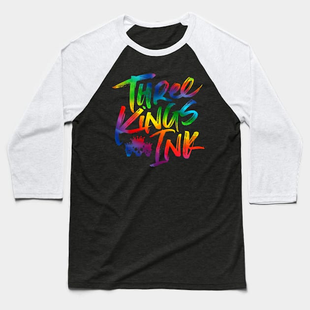Three Kings Ink Pride Logo Baseball T-Shirt by Kate Stacy